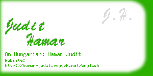 judit hamar business card